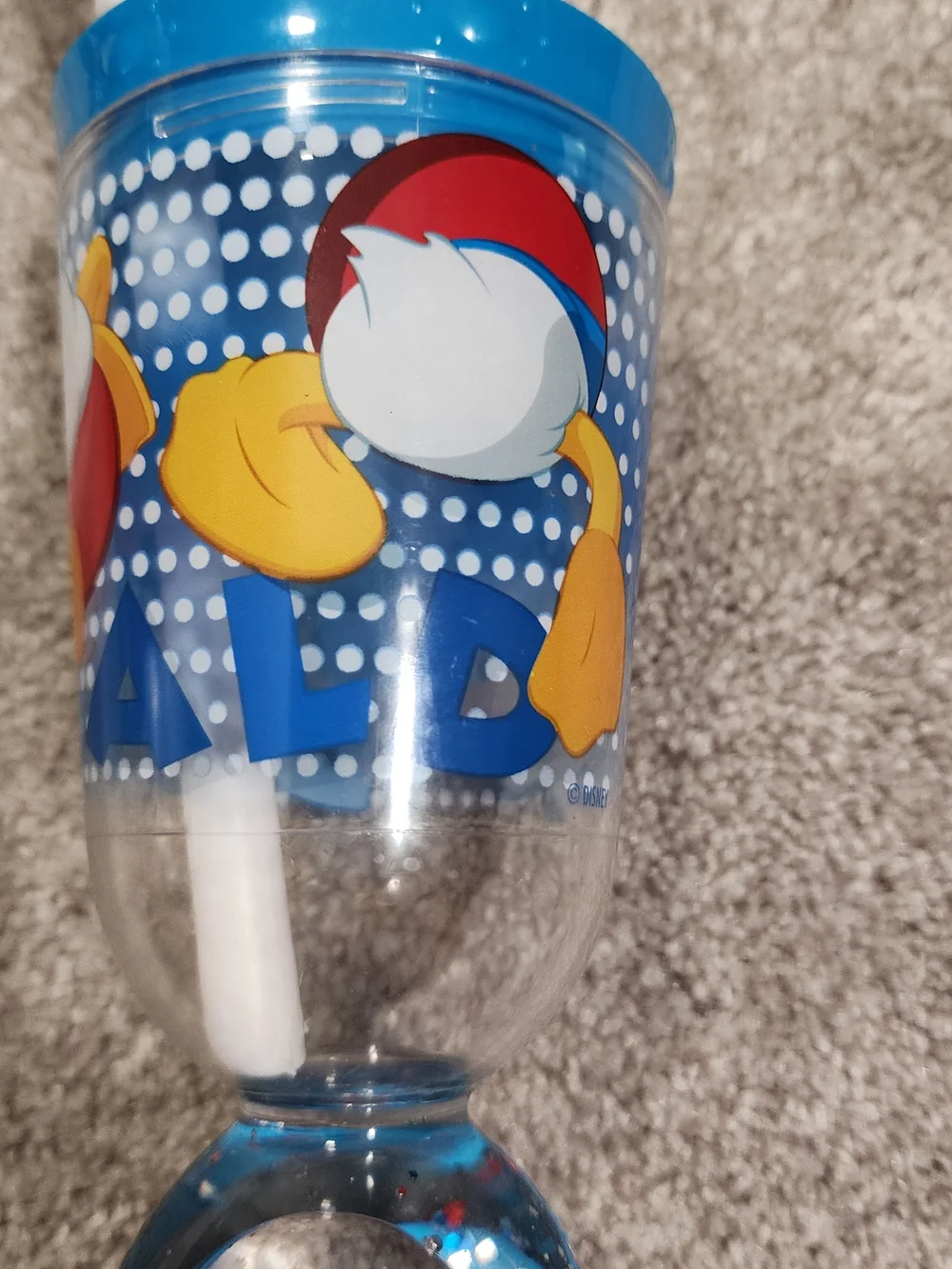 Disney Donald Duck Blue Kids Party Cup with Lid and Straw